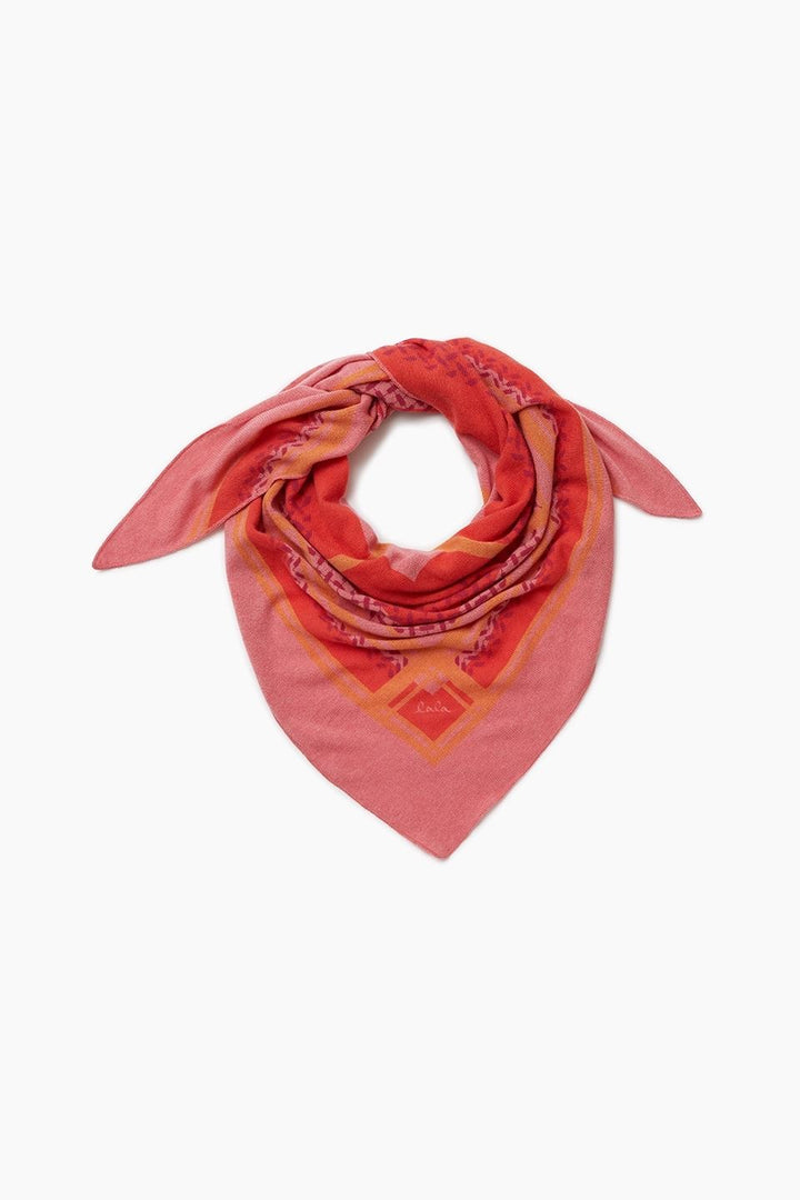 Lala Berlin - Triangle Double Heritage - Rosa/Orange Tørklæder 