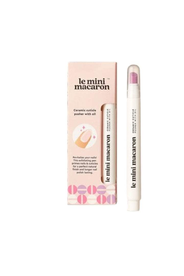 Le Mini Macaron - Ceramic Cuticle Pusher (With Oil - 1,5 Ml) TREAT17 Negle ting 