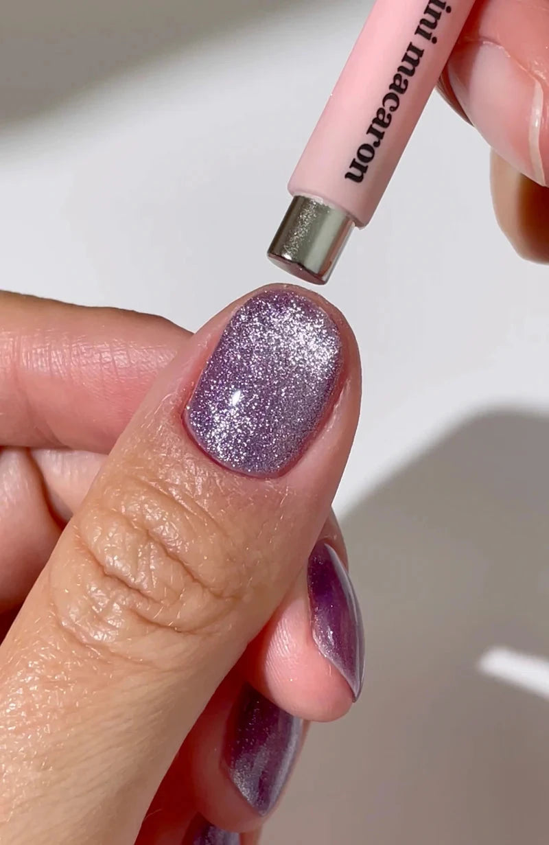 Le Mini Macaron - Single Gel Polish, Cat Eye Magnet Gel Polish Incl. Magnet Nyhed! CEG003 - Lavender Haze Neglelak 