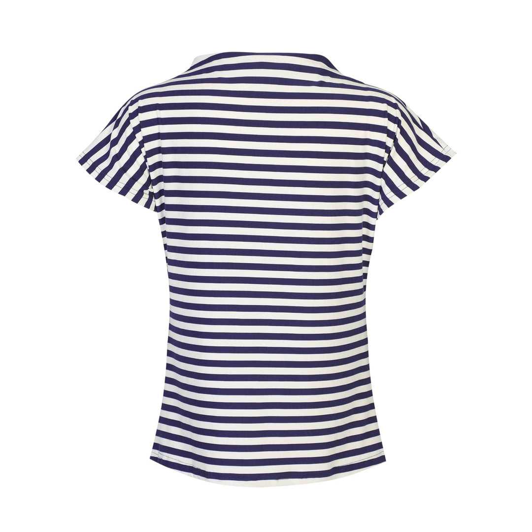 Liberte - Alma-Top 9501 - Blue Creme Stripe T-shirts 