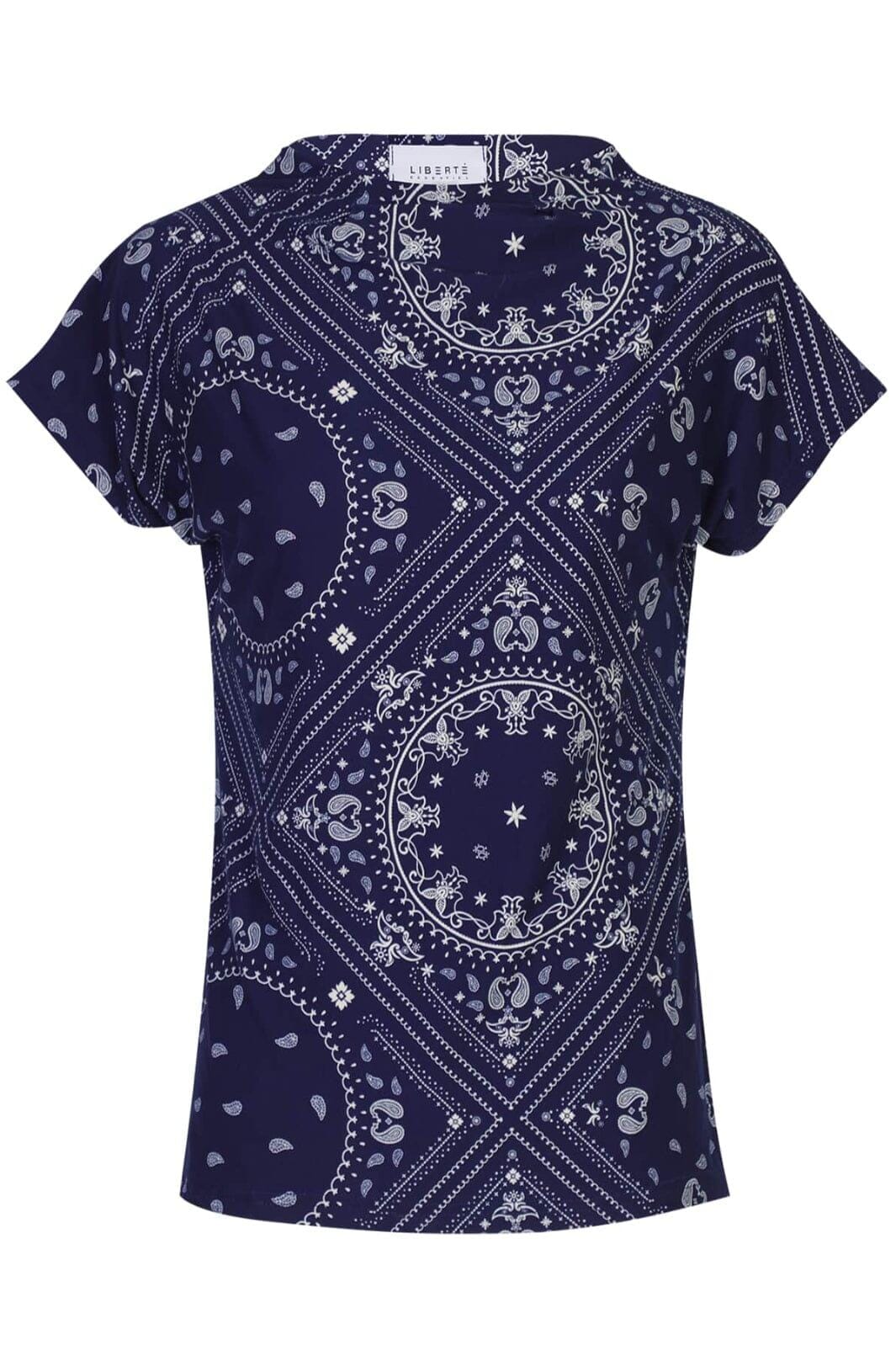 Liberte - Alma-Top 9501 - Blue Scarf T-shirts 