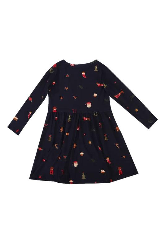 Liberte Ami - Alma-Ls-Babydoll-Dress (Kids) 9658 - Dog Navy Kjoler 