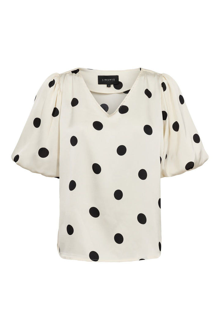Liberte - Dotti Blouse 22390 - Creme Black Dot