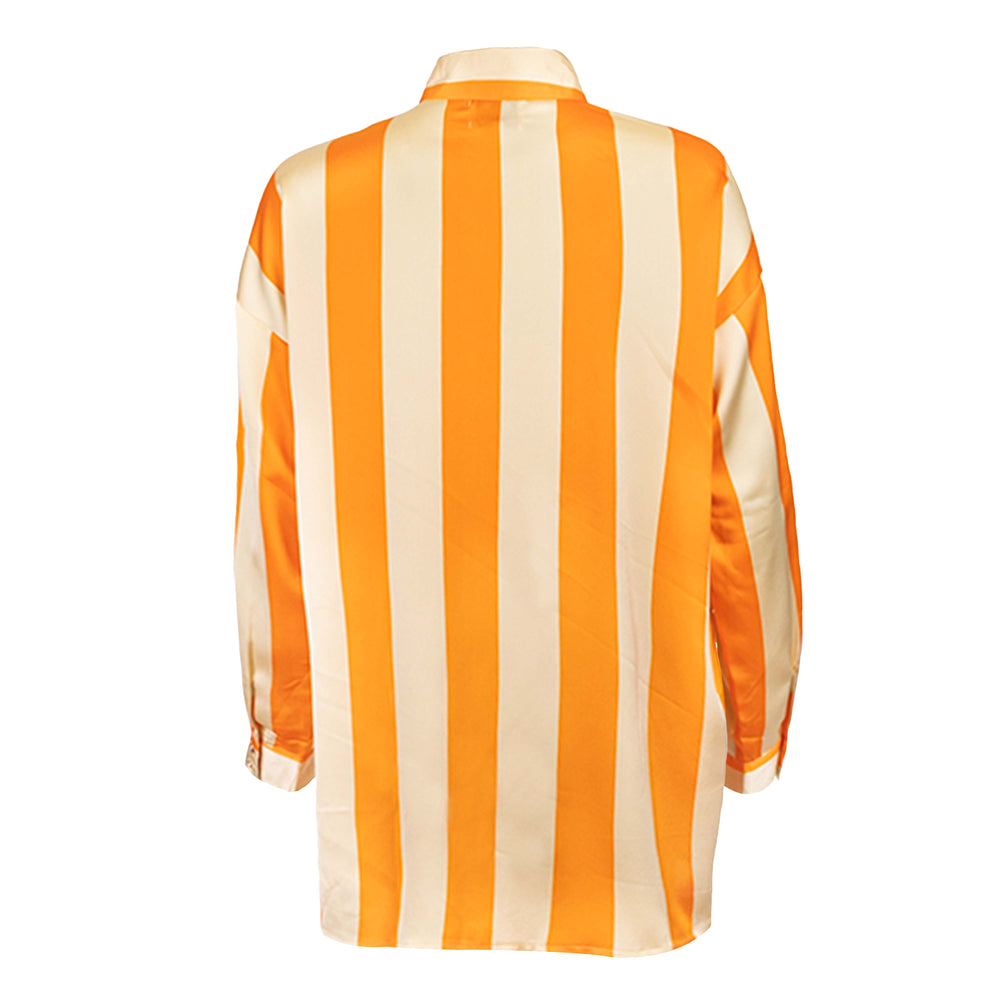 Liberte - Felina-Ls-Shirt - Orange Gold Stripe Skjorter 