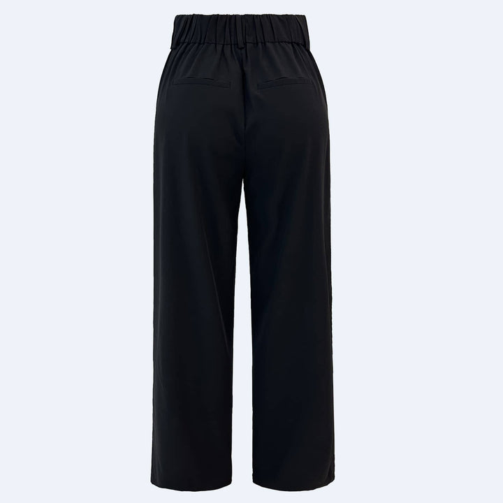 Liberte - Frede Wide Panel Pants 22256 - Black Offwhite Bukser 