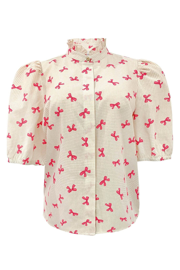 Liberte - Ianna-Ss-Blouse 22240 - Check Bow