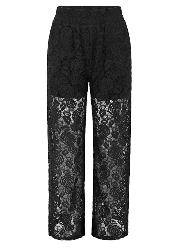 Liberte - Lacy Pants 21537 - Black Lace Bukser 