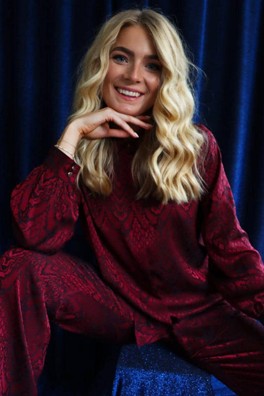 Liberte - Lala Ls Shirt 21529 - Bordeaux Skjorter 