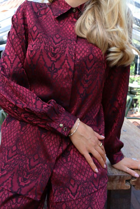 Liberte - Lala Ls Shirt 21529 - Bordeaux Skjorter 