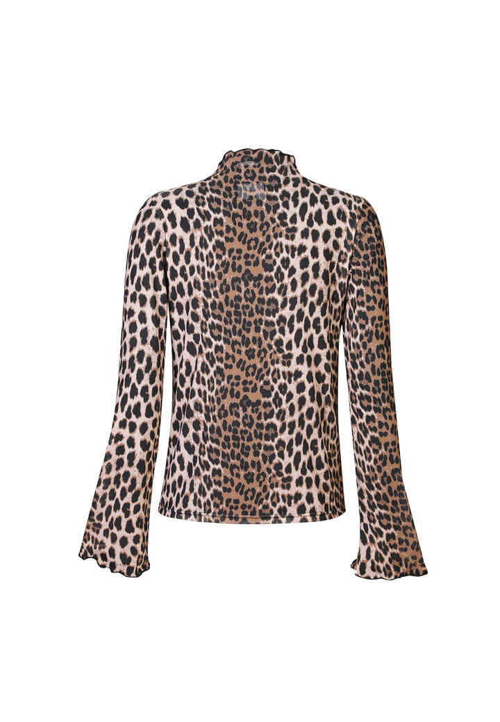 Liberte - Mesh Ls Trompet Top 22486 - Lux Leo Toppe 