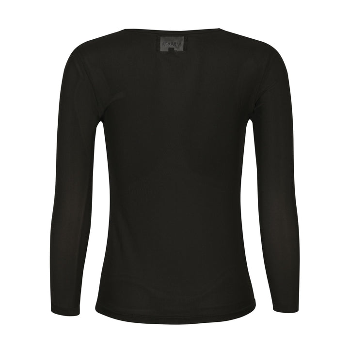 Liberte - Mesh Ls Tshirt 22065 - Black Bluser 