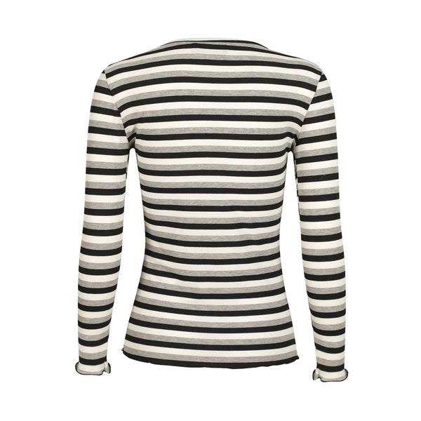Liberte - Natalia Ls Round Neck Blouse 9914 - White main image 1