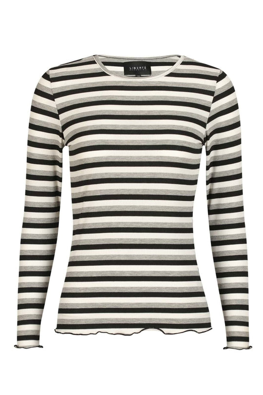 Liberte - Natalia Ls Round Neck Blouse 9914 - White main image 0