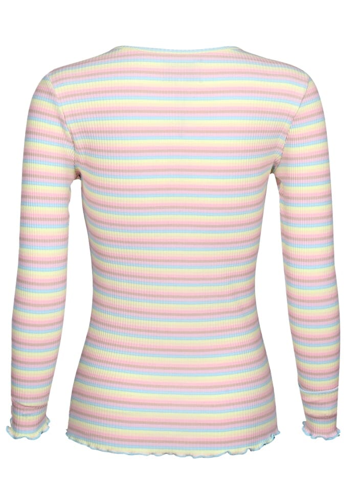 Liberte - Natalia Ls Round Neck Blouse - Dusty Multicolor Stripe Bluser 