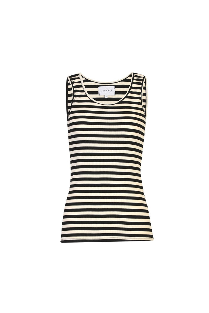 Liberte - Natalia Tank Top 21160 - Black Creme Stripe