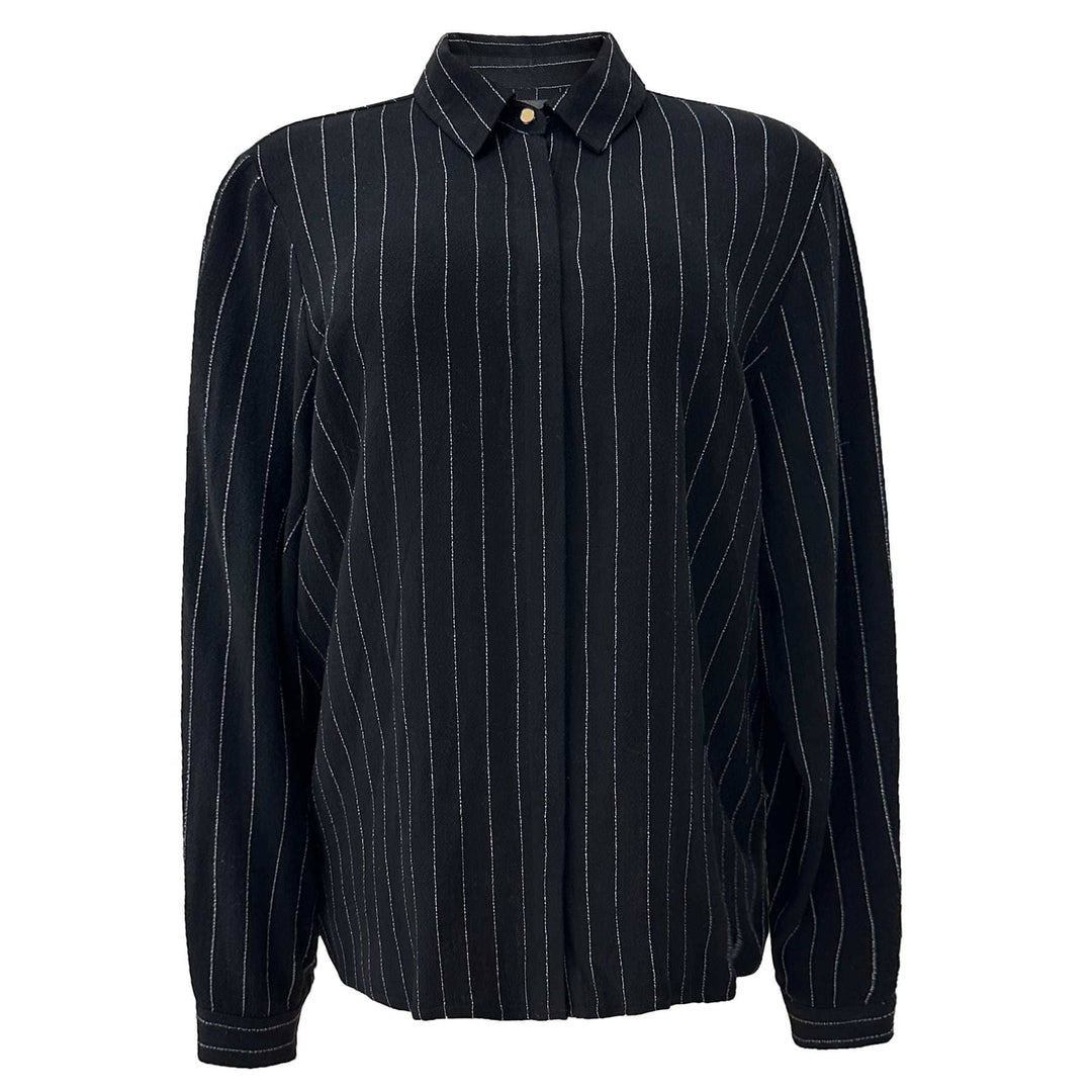Liberte - Neo Ls Shirt 22255 - Black Pinstripe Skjorter 
