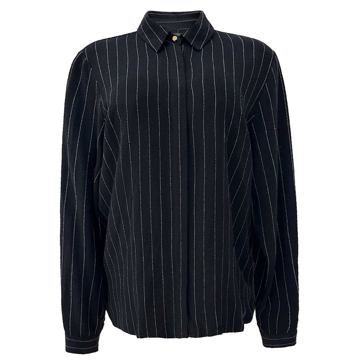 Liberte - Neo Ls Shirt 22255 - Black Pinstripe Skjorter 