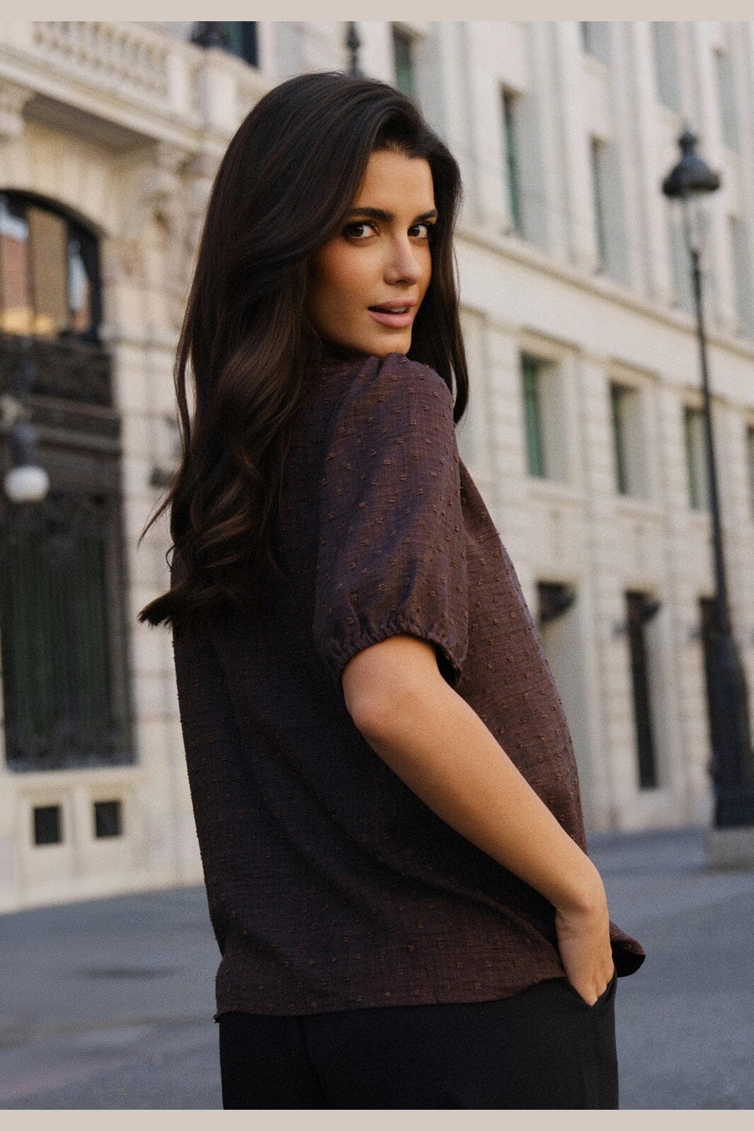 Liberte - Silva 3/4 Blouse 22513 - Coffee Bean