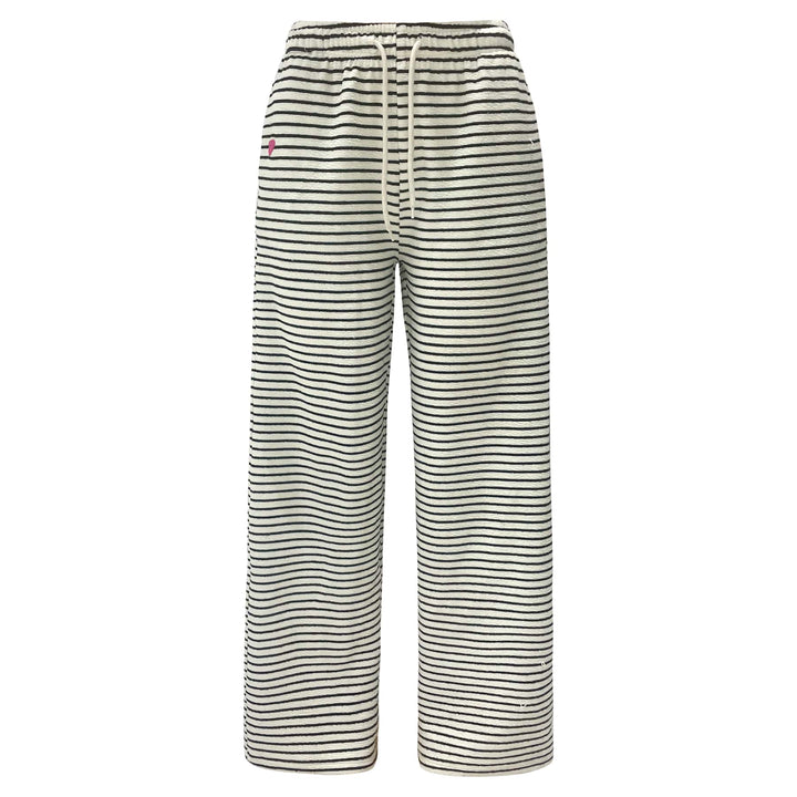 Liberte - Sus-Wide-Pants 22314 - Black Creme Stripe Bukser 