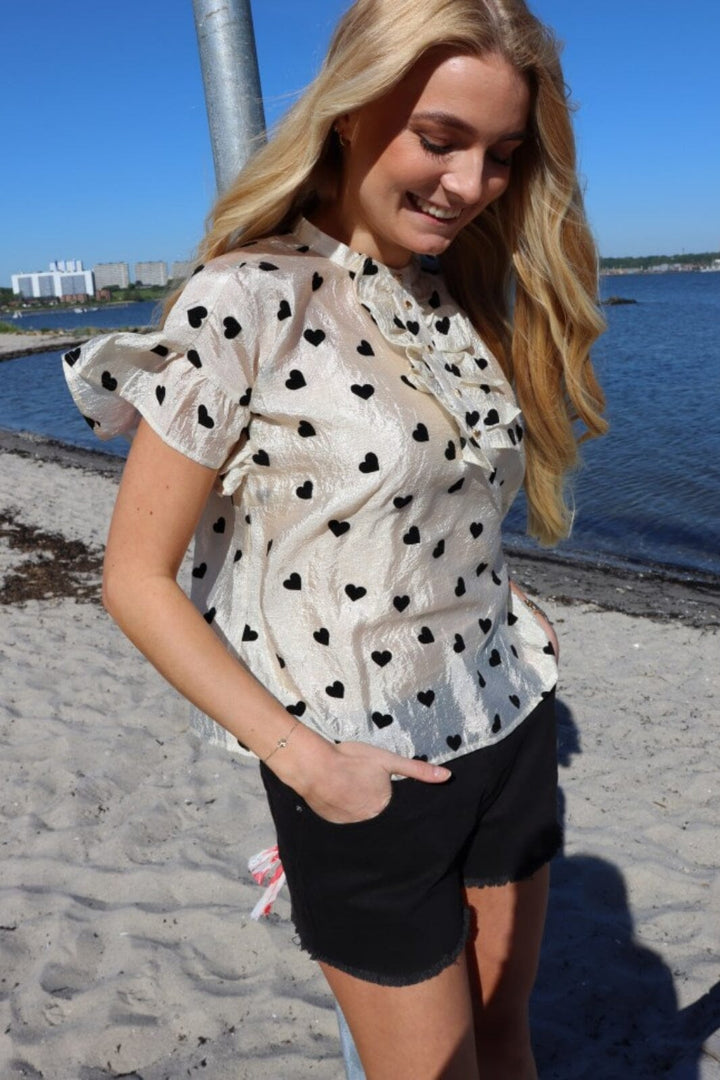 Liberte - Sus Tshirt 22356 - Brown Creme Stripe main image 1