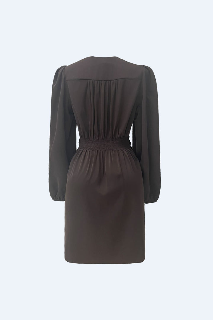 Liberte - Tiki Ls Twist Dress 22264 - Dark Brown