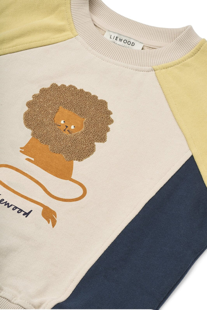 Liewood - Aude Placement Sweatshirt - Circus lion / Sandy
