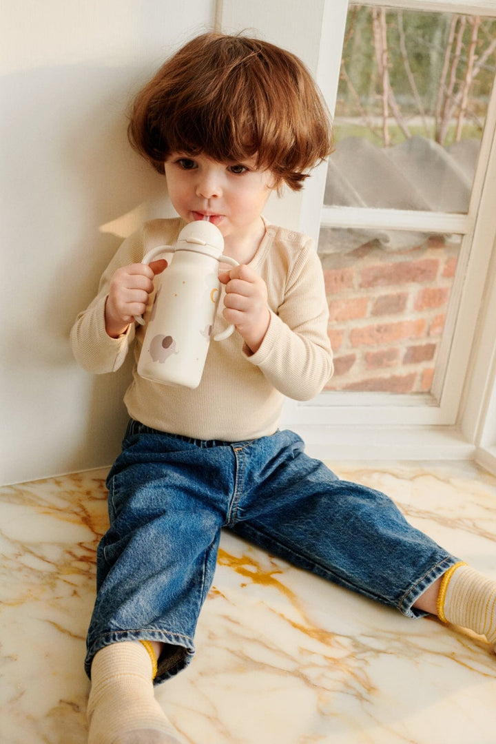 Liewood - Kimmie Water Bottle 250 ml LW19618 - Elephant / Creme de la creme