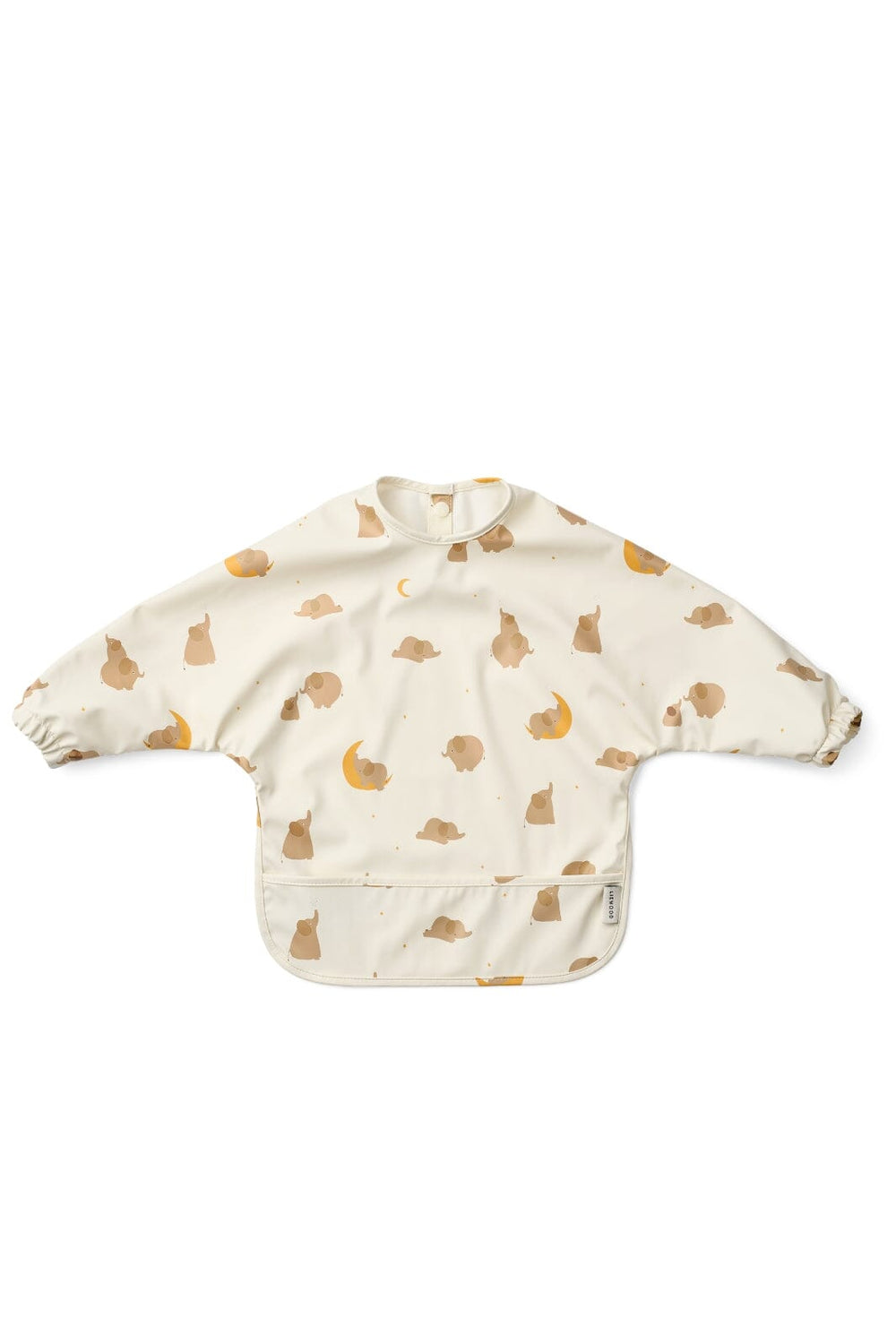 Liewood - Merle Printed Cape Bib LW18136 - Elephant / Creme de la creme