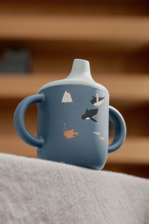 Liewood - Neil Sippy Cup LW13060 - Arctic Sea / Ocean view