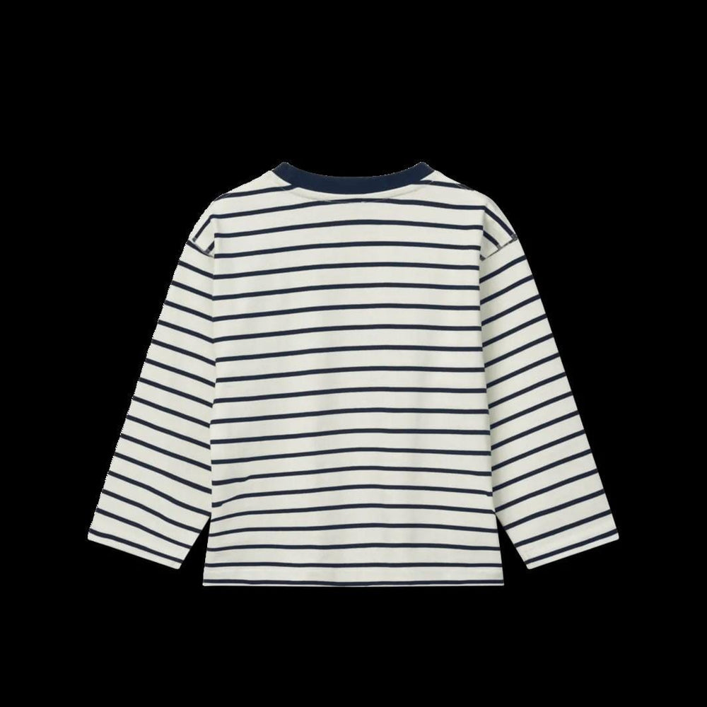 Liewood - Tyler Stripe Longsleeve T-shirt - Y/D stipes Classic navy / Creme de la creme Bluser 