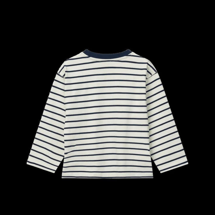 Liewood - Tyler Stripe Longsleeve T-shirt - Y/D stipes Classic navy / Creme de la creme Bluser 