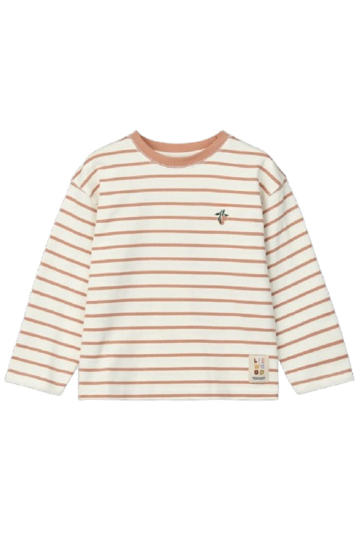 Liewood - Tyler Stripe Longsleeve T-shirt - Y/D stripe Tuscany rose / Creme de la creme Bluser 