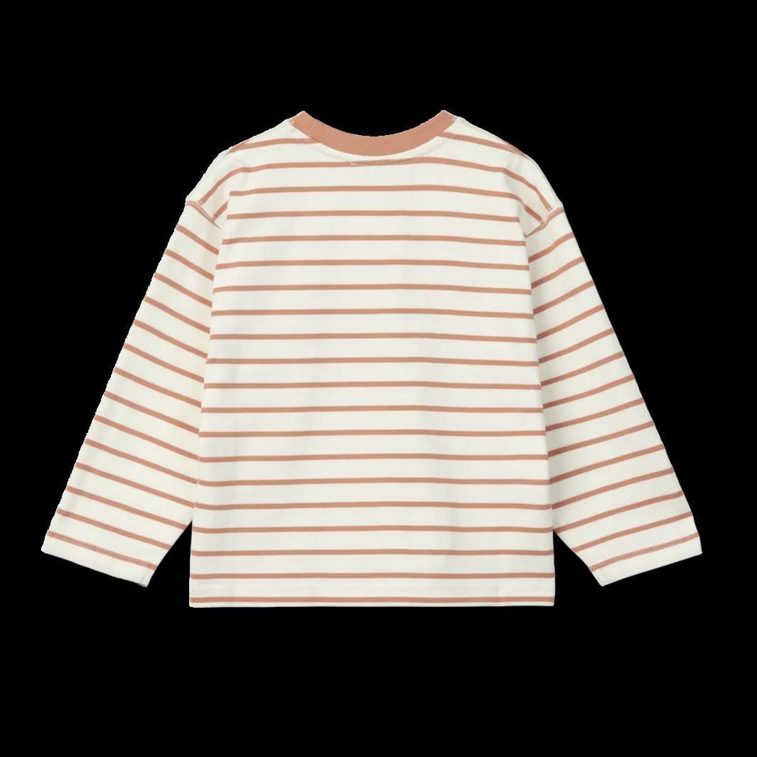 Liewood - Tyler Stripe Longsleeve T-shirt - Y/D stripe Tuscany rose / Creme de la creme Bluser 