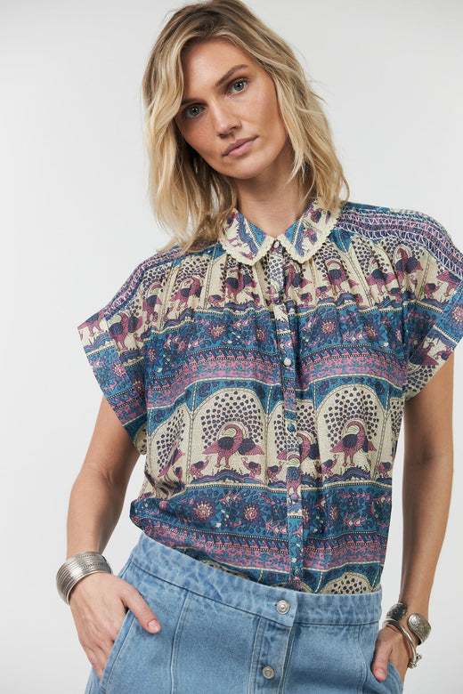 Lollys Laundry - Badalll Shirt Ss26177-1056 - 20 Blue Bluser 