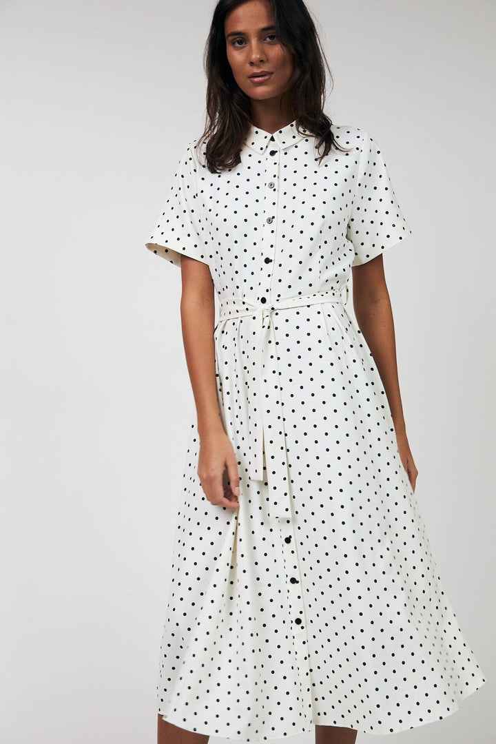 Lollys Laundry - Blakell Midi Dress Ss26130-3015 - 76 Dot Print Kjoler 