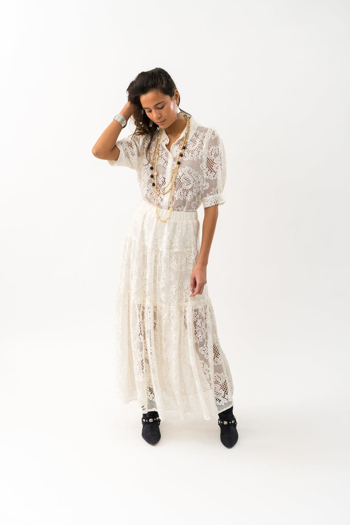 Lollys Laundry - Bonoll Shirt Ss25266-1044 - 02 Creme Bluser 