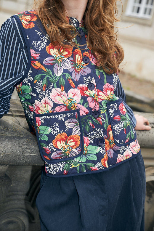 Lollys Laundry - Cairoll Vest 26465-1065 - 74 - Flower Print Veste 