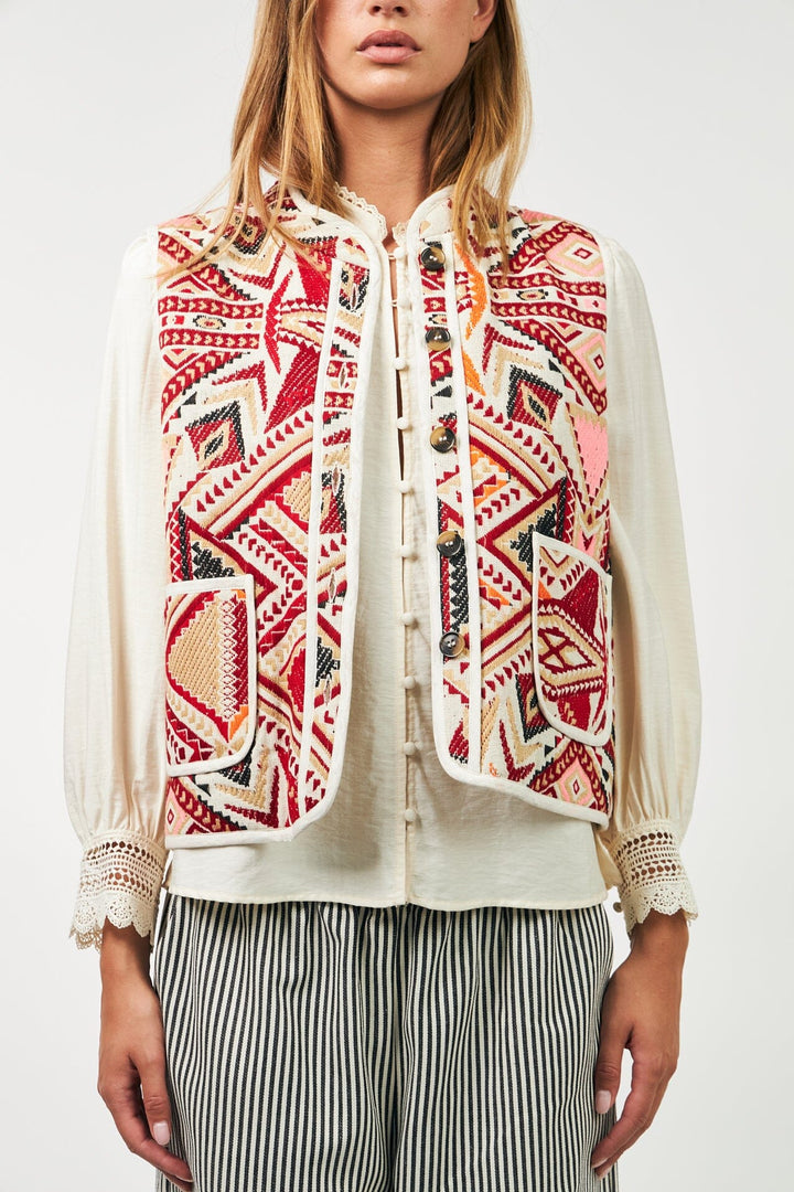 Lollys Laundry - Cairoll Vest Sl25530-1026 - 30 30 Red Veste 