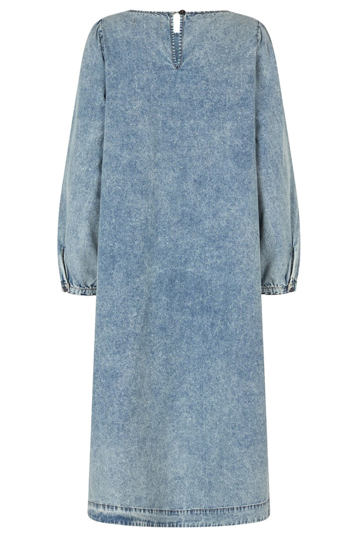 Lollys Laundry - Lucasll Midi Dress Ls - 100 Washed Denim