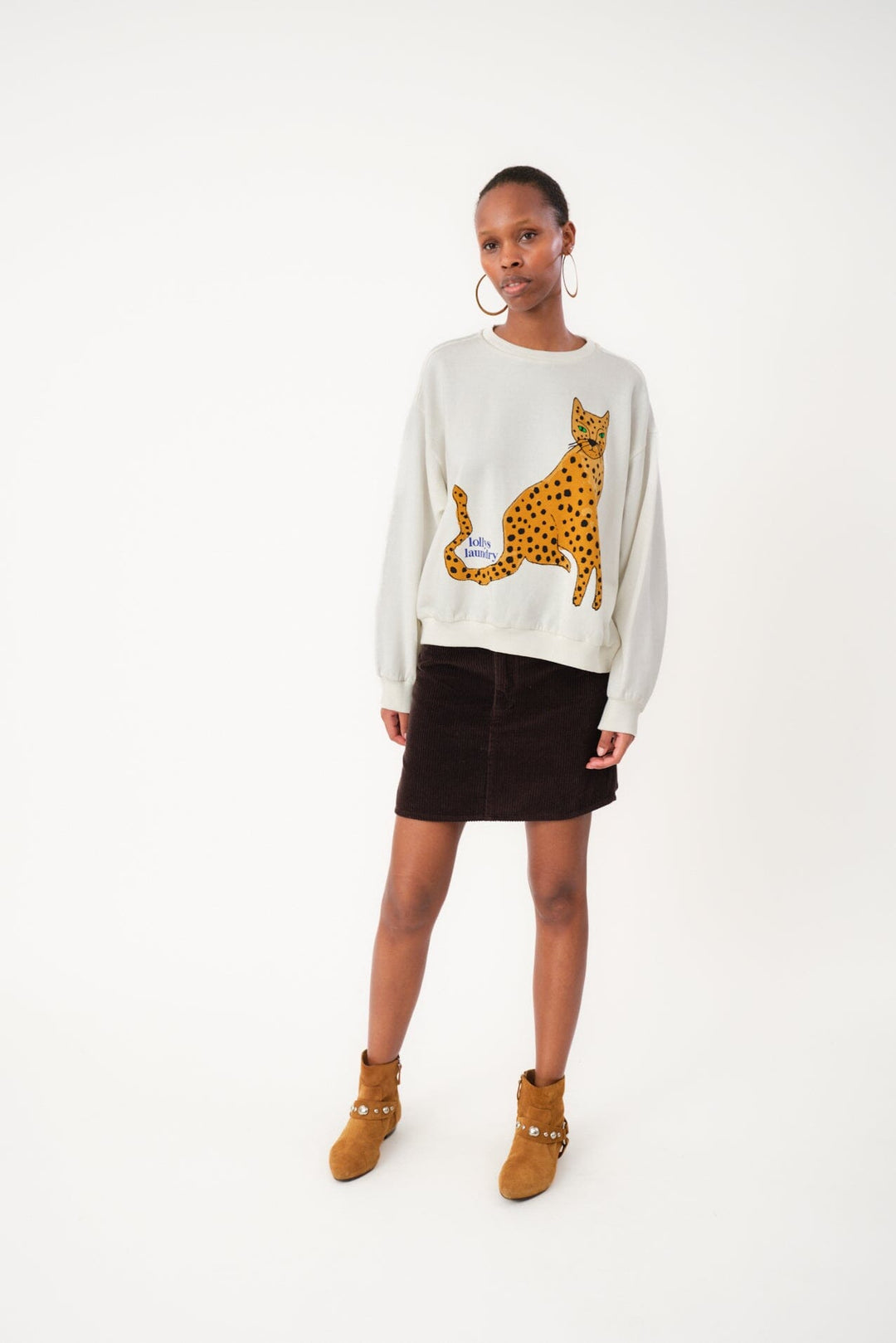 Lollys Laundry - Sydneyll Leopard Sweatshirt Ls25450-1068 - 01 White Sweatshirts 