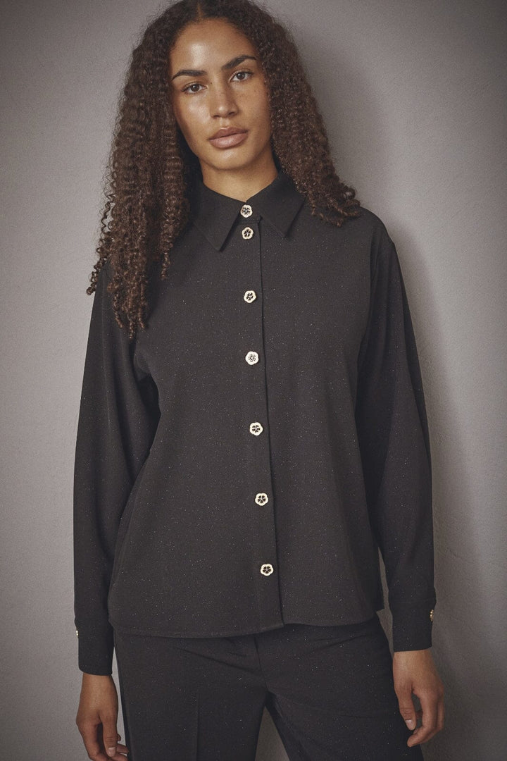 Love & Divine - Love1409 19140 - 002 - Black Glitter Skjorter 