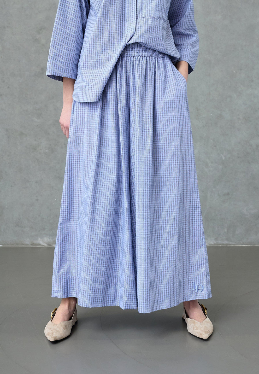 Love & Divine - Love1522 19770 - 402 - Blue Check Bukser 