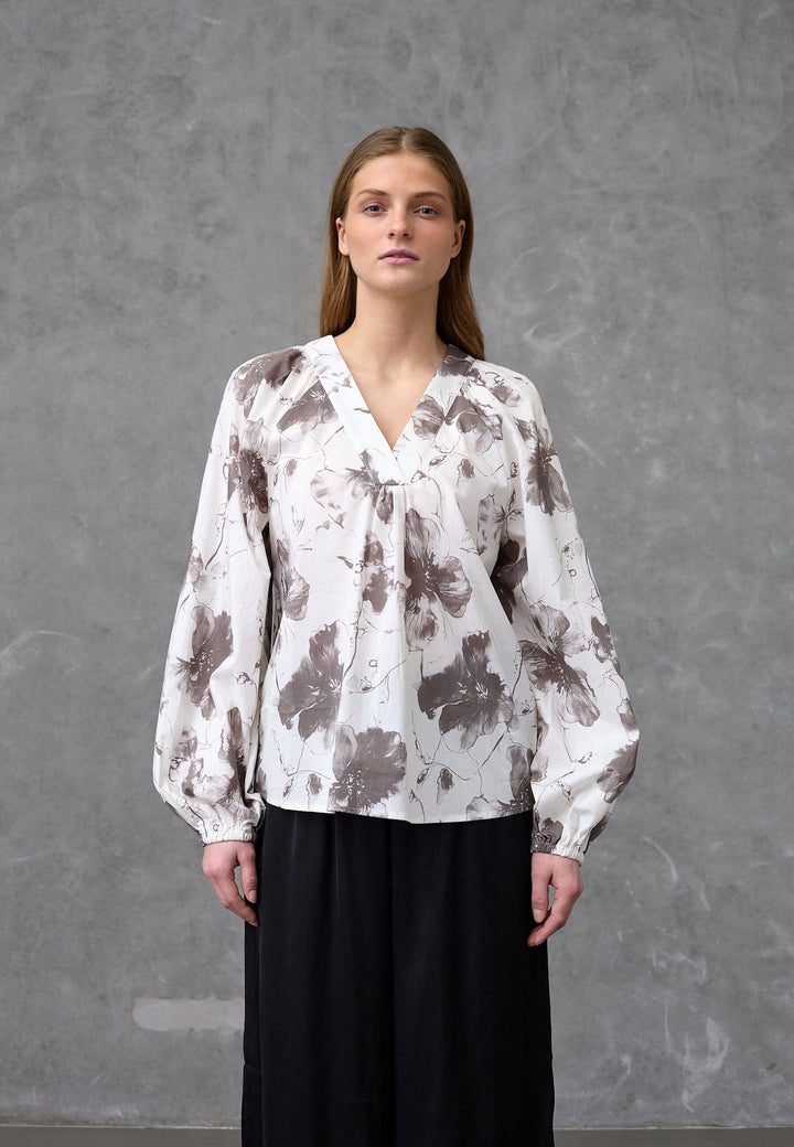 Love & Divine - Love1528 19803 - 814 - Brown Flower Bluser 