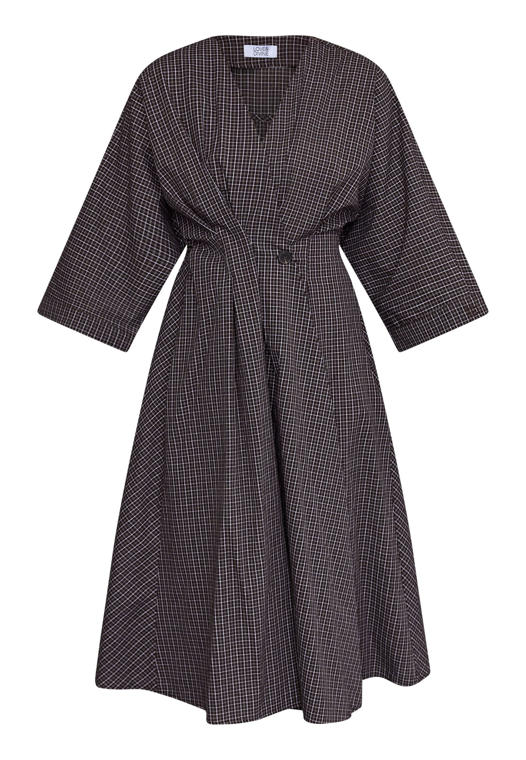 Love & Divine - Love1602-1 20398 - 843 - Black Check Kjoler 