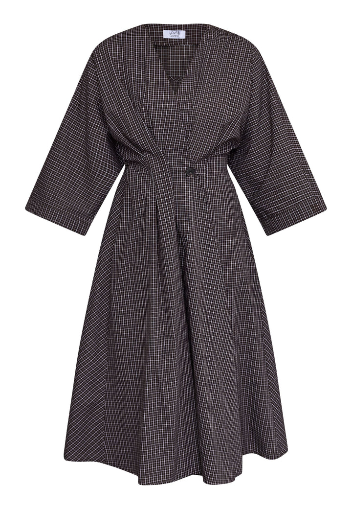Love & Divine - Love1602-1 20398 - 843 - Black Check Kjoler 