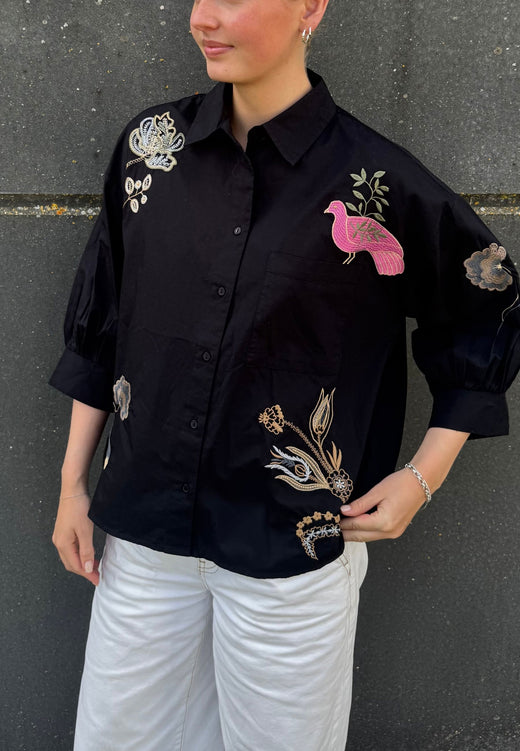 Love & Divine - Love1604-4 20321 - 803 - Black/Emb. Skjorter 