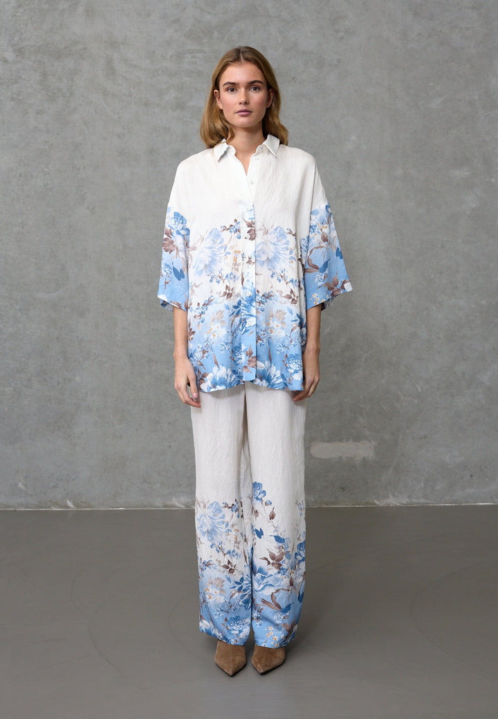 Love & Divine - Love207-44 19857 - 812 - Blue/Brown Flower Bukser 