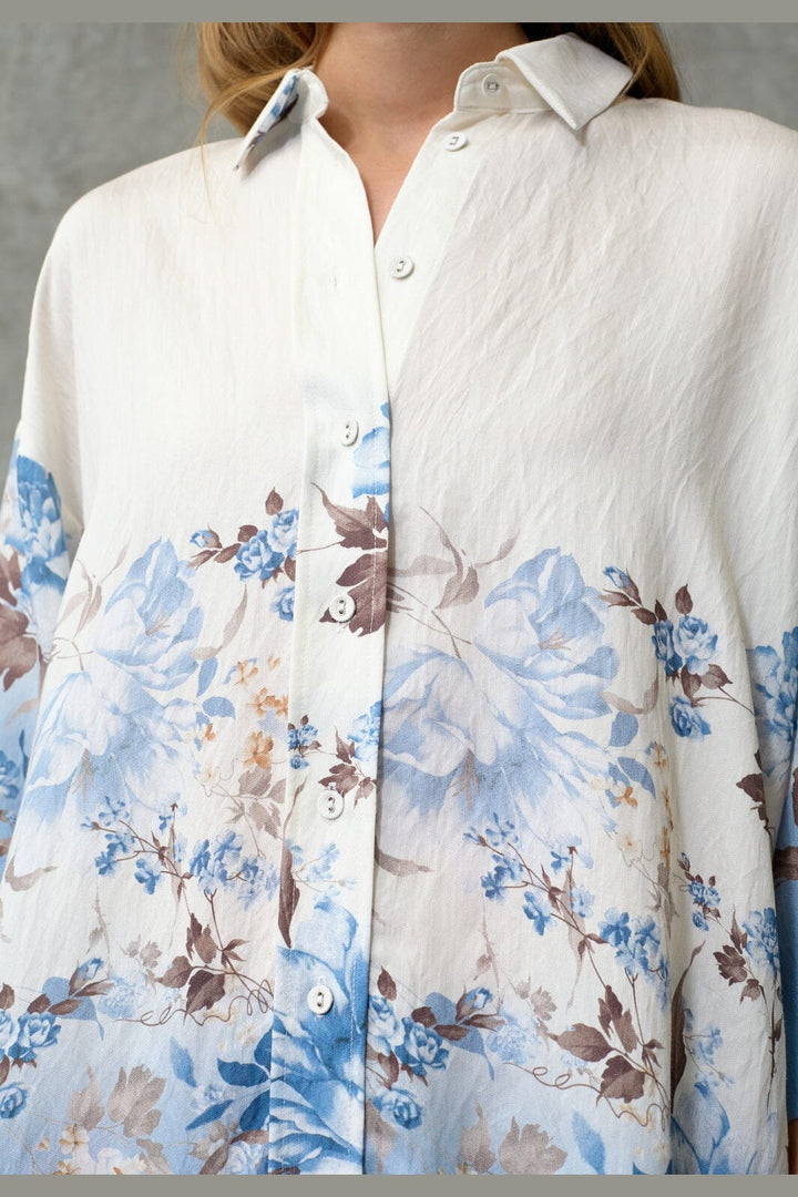 Love & Divine - Love971-16 19856 - 812 - Blue/Brown Flower