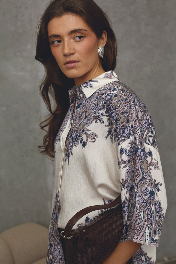 Love & Divine - Love971-17 19894 - 802 - Champagne Paisley Skjorter 