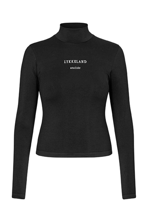 Lykkeland Ateliér - Faye High Neck W/Logo L0825925F.500 - Black Bluser 